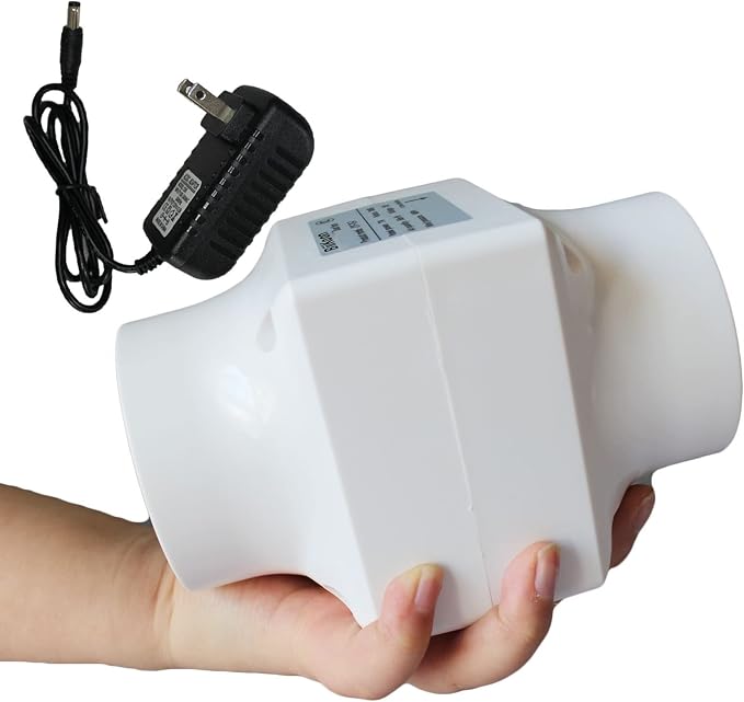 12V 3 Inch Inline Duct Fan Ventilation Exhaust Booster 32cfm Air Cooling Vent by Unknown