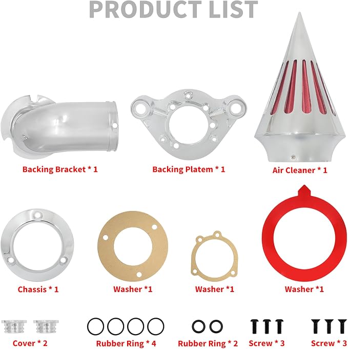 Air Cleaner Motorcycle CNC Spike Air Intake Filter Kit Fit - Image 6