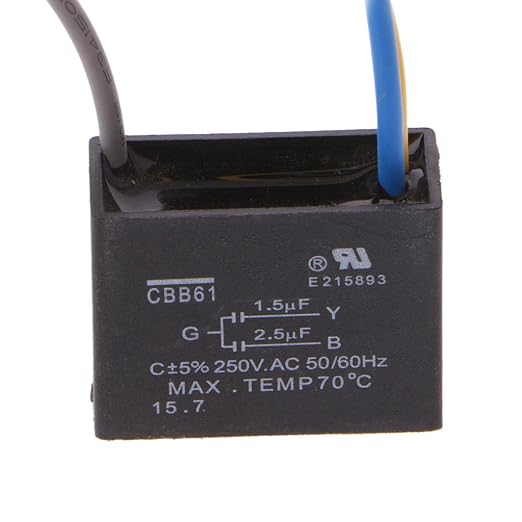 1PCS Black CBB61 1.5uF+2.5uF 3 Wires 250V 50/60Hz Capacitor - Image 5