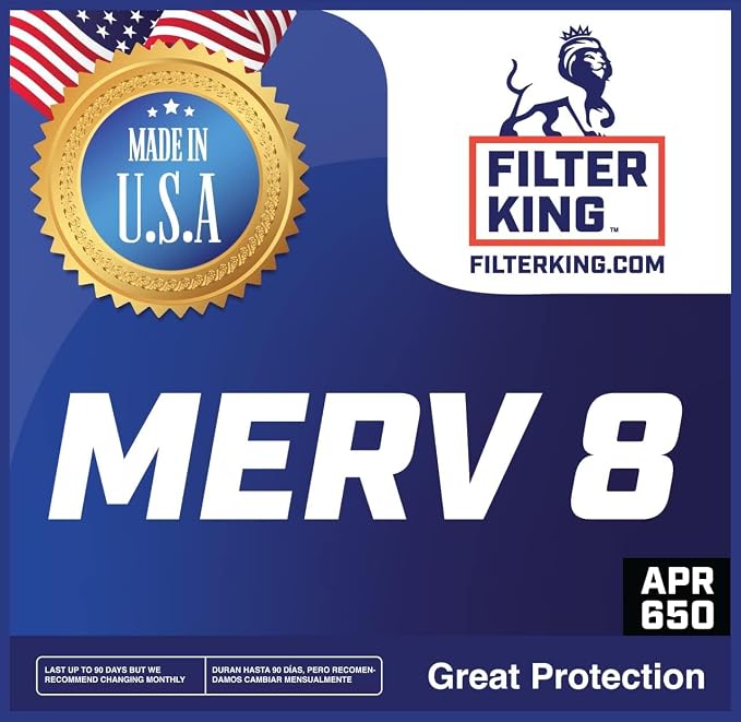 Filter King 8x20x1 Air Filter | 4-PACK | MERV 8 HVAC Pleated A/C Furnace - Image 2
