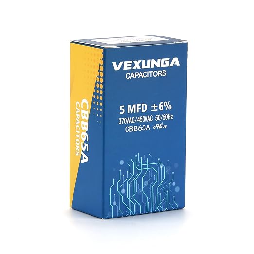 VEXUNGA 5uF 370/440VAC 50/60Hz CBB65 CBB65A Oval Run Start Capacitor 5 MFD - Image 4