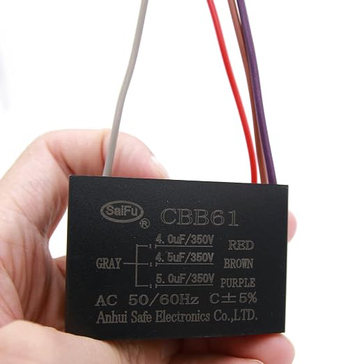 CBB61 Capacitor 4uf+4.5uf+5uf 350V AC Ceiling Fan 4 Wire 50/60Hz - Image 4