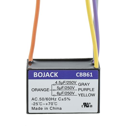 BOJACK CBB61 4.5uF+5uF+6uF 250V AC Ceiling Fan Starting Capacitor by BOJACK