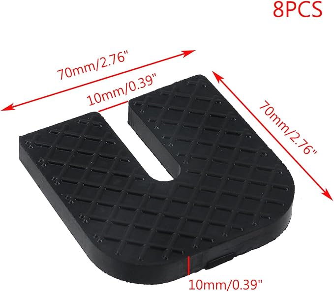 MY MIRONEY 8PCS U-shaped Rubber Anti-Vibration Isolator Pads, Air Conditioner - Image 2