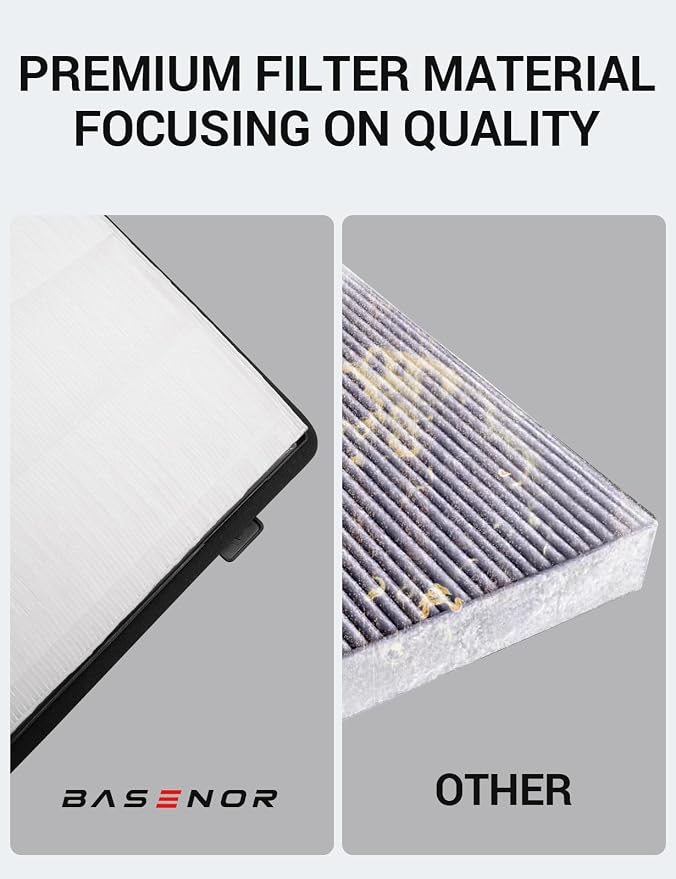 BASENOR 2026 Upgraded Tesla Cybertruck Air Filter HEPA Cabin Intake Air Filter - Image 6