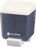 San Jamar Classic Plastic Manual Soap Dispenser, Hand Sanitizer Dispenser with Universal Compatibility for Home, Bathroom, Kitchen, Restooms, Restaurants, 30 Ounces, Arctic Blue