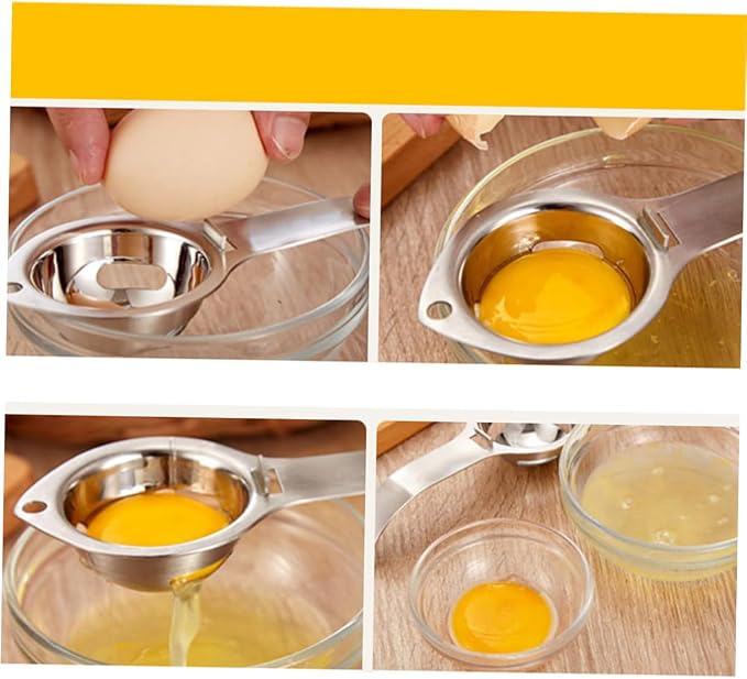 GLEAVI 3pcs Stainless Steel Separator Yolk Filter Divider Handle Material by GLEAVI