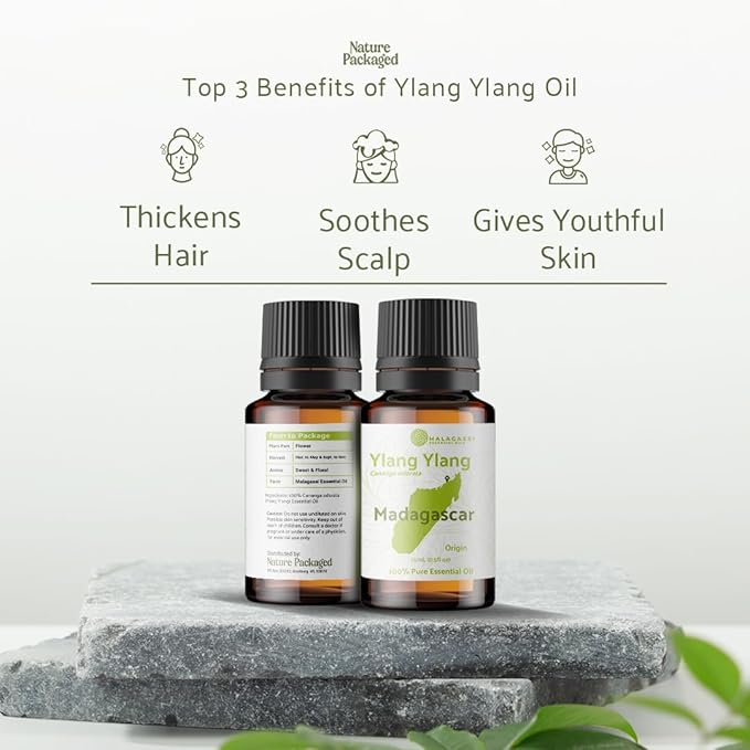 Ylang Ylang Essential Oil - Direct from Malagassi Essential Oils Madagascar - Steam Distilled - Aceite de Ylang Ylang for Aromatherapy, Diffuser, DIY Candle and Soap Making - 15ml