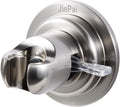 JiePai Suction Cup Shower Head Holder, Adhesive Suction Handheld Shower Head Holder Bracket,Removable Wall Mount Head Holder for Bathroom,Brushed Nickel