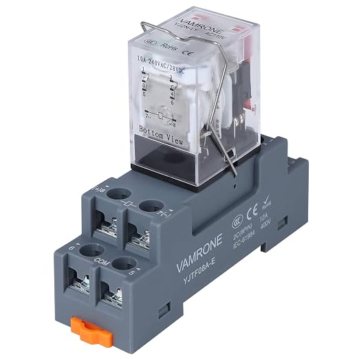 Electromagnetic Power Relay, 8-Pin 10A 110/120 AC Relay Coil by VAMRONE