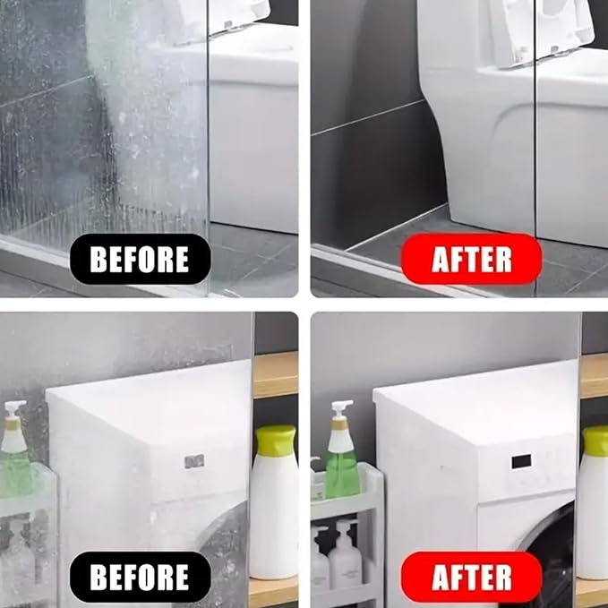 Bathroom Glass Scale Remover, With Fast Acting Solution, 120g, Toilet Bowl Cleaner, Bathroom Descaler Cleaner, Fast-Acting Formula, For Kitchen, Sink, Bathtub, Tiles, Faucets, Shower, Steel
