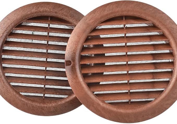 VENTS-US - 4" Brown Round Plastic Vent Cover - Compatible with 4 Inch Diameter - Image 5