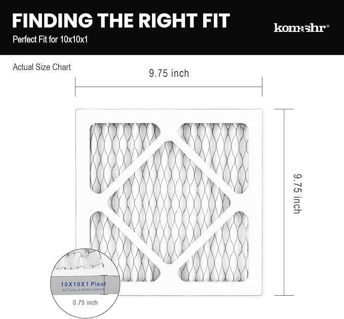 10x10x1 Air Filter MERV 13, HVAC/Furnace AC Filter Replacement, Dust - Image 2