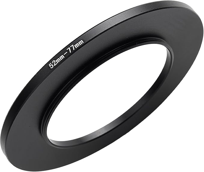 52mm to 77mm Step Up Ring Filter Adapter Black Metal Step up Adapter Rings by Unknown