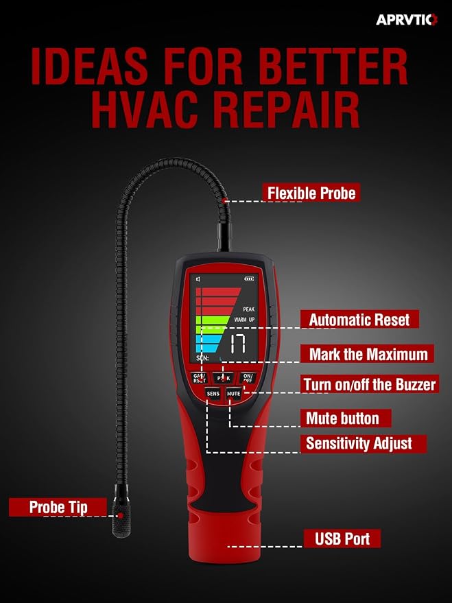 Refrigerant Leak Detector for Air Source Heat Pumps, Aprvtio ALD-200 PRO ASHP - Image 8