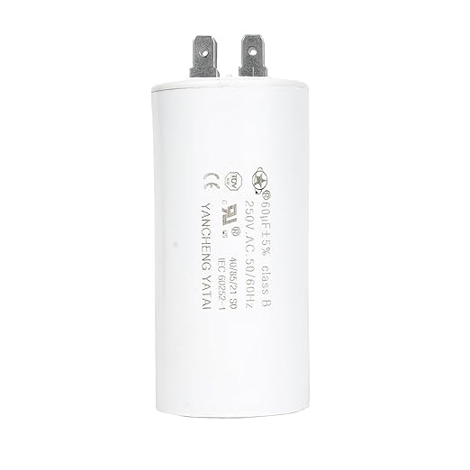 YATAI CBB60 Capacitor 60uF 250V AC, 4-Tab Motor Run Capacitor, 1.65 x 3.54 in by Yancheng+Yatai