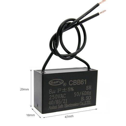 CBB61 Capacitor 8uf 250V AC Ceiling Fan 2 Wire 50/60Hz - Image 2