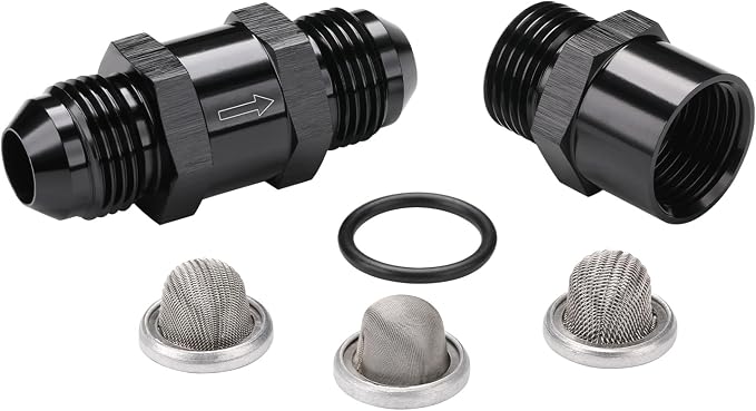 8AN Inline Fuel & Oil Feed Filter Set by Podavelle