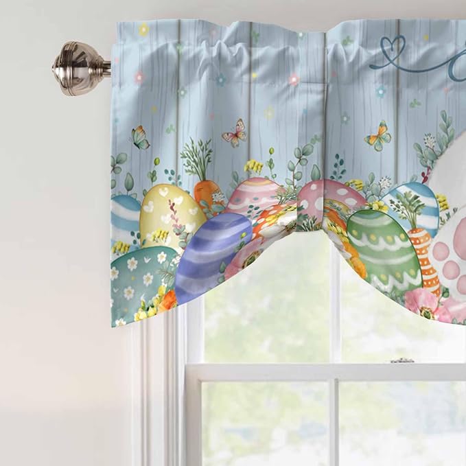 Spring Easter Tie Up Valance Curtains - Image 4