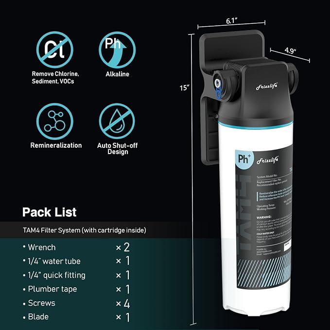 Frizzlife TAM4 Under Sink Inline Water Filter - Image 5