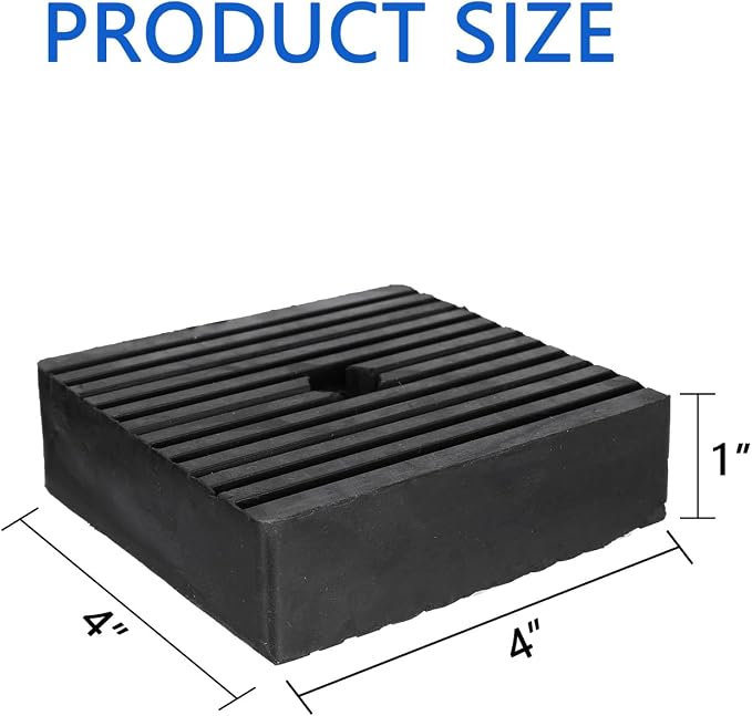 4" x 4" x 1" Shock Pad for Air Compressor or Equipment Solid Rubber, 4 Pack - Image 2