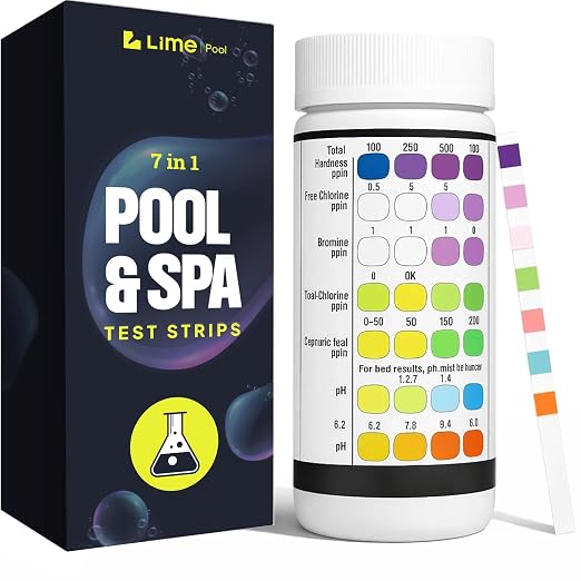 162 Pcs 7-Way Hot Tub, Spa & Pool Test Strips by Unknown