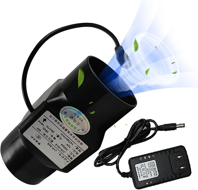 12V 2 Inch Inline Duct Fan 22 CFM Ventilation Exhaust Booster Quiet 6W by Unknown