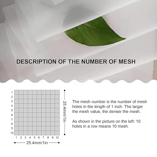 Nylon Mesh Fabric, 60 80 100 120 200 250 300 350 400 500 Mesh Filter, Reusable - Image 6
