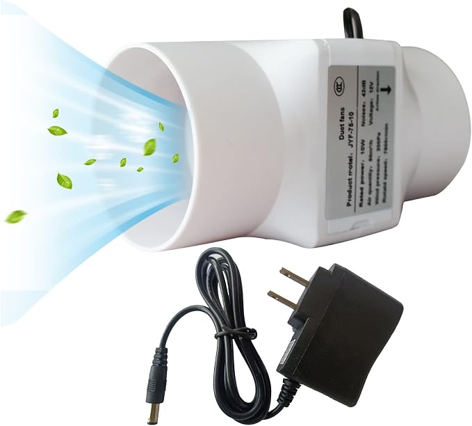 3Inch Inline Duct Fan 10W Air Extractor Booster 12V Air Diffuser Circulation by Unknown