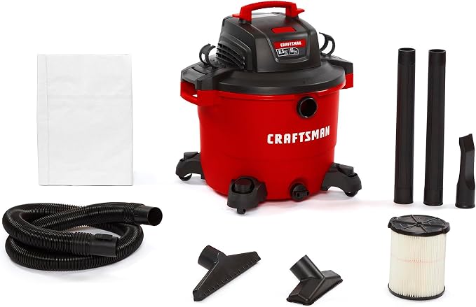CRAFTSMAN CMXEVBE17595 16 Gallon 6.5 Peak HP Wet Dry Vac, Heavy-Duty Shop by CRAFTSMAN
