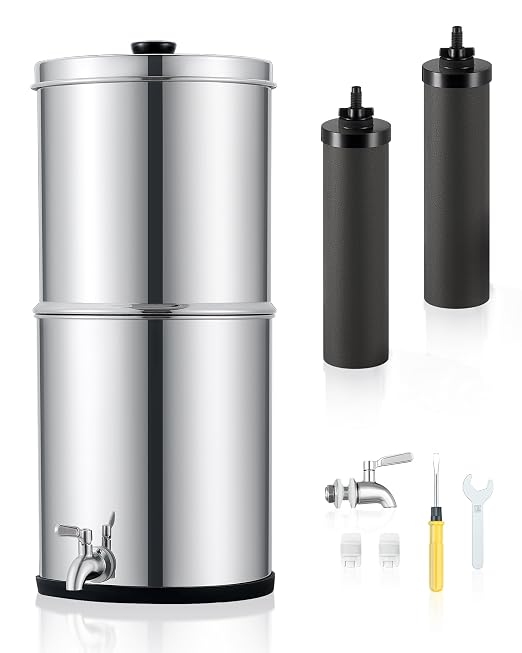 CO-Z Gravity-Fed Water Filter System, 2.25 Gallons Countertop Water Filtration by CO-Z