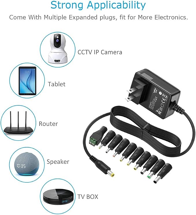 Belker 12W 12V 1A AC DC Adapter Wall Charger Power Adapter Supply 5.5 x 2.1mm - Image 6