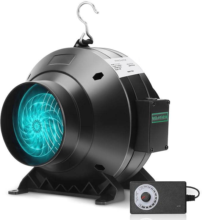 4" 190 CFM Inline Duct Fan by MELONFARM