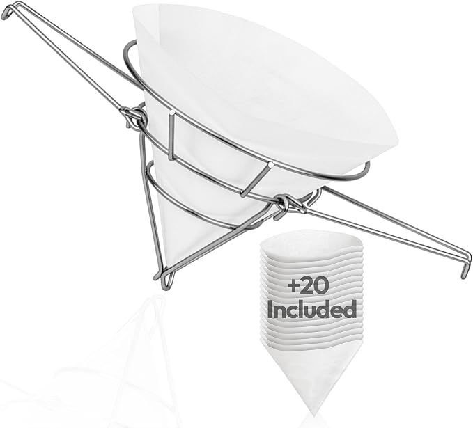 Cleaner Syrup, Better Filtration – Stainless Steel Cone Filter Holder by CuisineReady