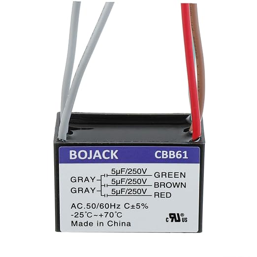 BOJACK CBB61 5+5+5uF 250V AC Ceiling Fan Starting Capacitor by BOJACK