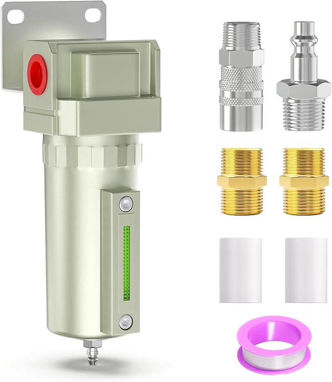 3/4" NPT Industrial Aluminium Air Compressor Moisture Filter, Air Desiccant by MEANLINMEASURE