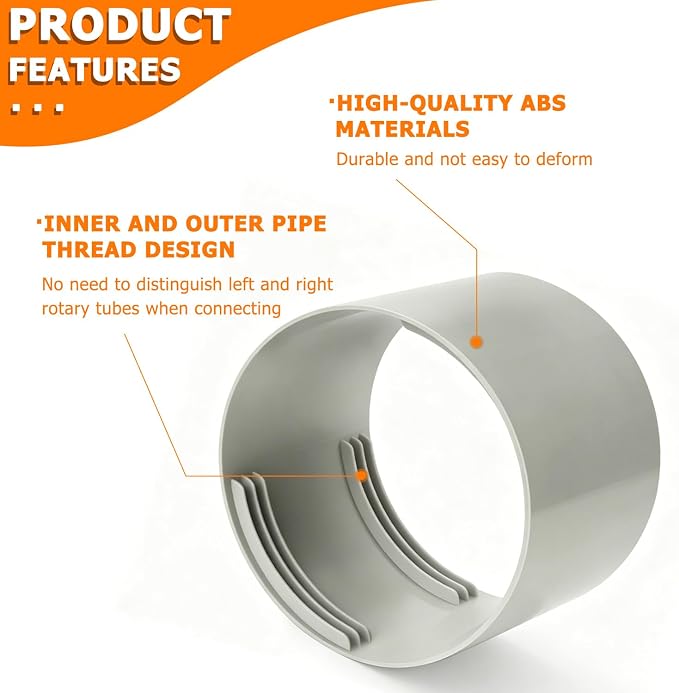 5.9 Inch Portable Air Conditioner Hose Extention Coupler, Universal Air - Image 3