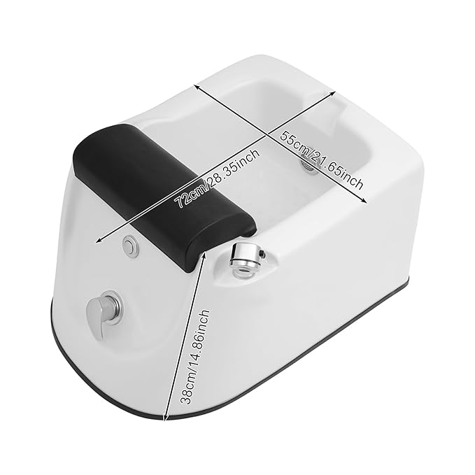 Bepritm 30W Pedicure Foot Spa, Portable Foot Spa Bathtub with Heat, Massage and 7-Color Light, Hydromassage Acrylic Pedicure Foot Bath for Salon and Home Use
