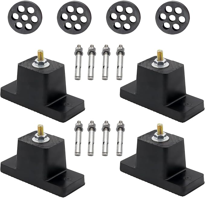 Heavy-Duty Anti-Vibration Pads Rubber Isolator Mounting Brackets Kit by Unknown
