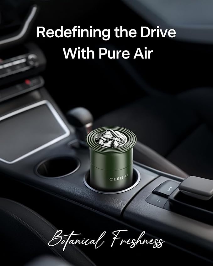 Ceeniu Air Freshener Odor Release Gel, 45 oz Large Capacity, Adjustable scent intensity with gear control, Natural Plant Extract, Made with Essential Oils - Misty Tea Scent