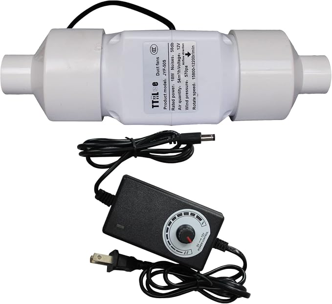 18W 12V Duct Extractor Fan 2” 50mm by TTiiLoe
