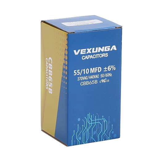 VEXUNGA 55/10 uF 55+10 MFD 370VAC or 440VAC Dual Run Start Round A/C Capacitor - Image 5