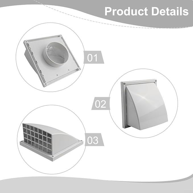 ABS Exterior Wall Ventilation Grille - Image 6