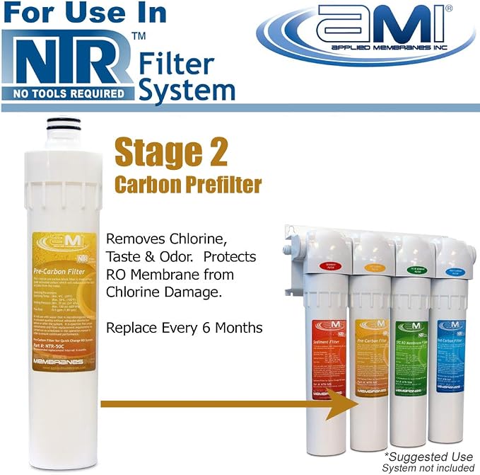 Carbon Pre-Filter for Applied Membranes NTR RO System | NTR-50C Replacement - Image 2