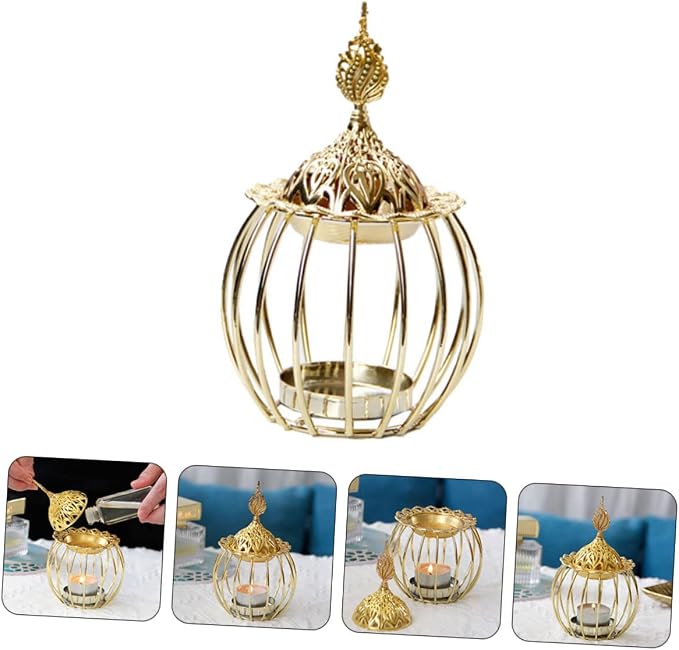 PRETYZOOM Iron Incense Burner Elegant Aroma Stove - Image 9