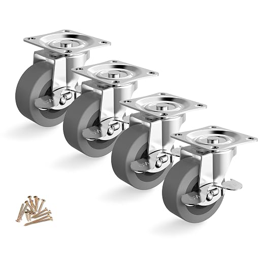 2" Caster Wheels, Casters Set of 4, Heavy Duty Caster by BOSGEOT