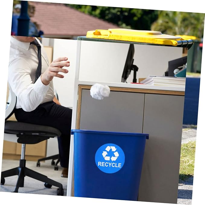 NUOBESTY 8pcs Recycle Sticker for Trash Can Waste Sorting Decals PVC Material - Image 4