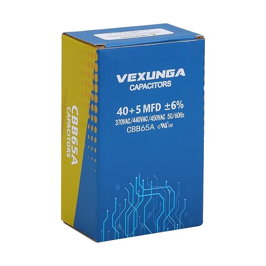 VEXUNGA 40/5 uF 40+5 MFD 370V 440V 450V Oval Dual Run Start AC Capacitor 40 5 - Image 6