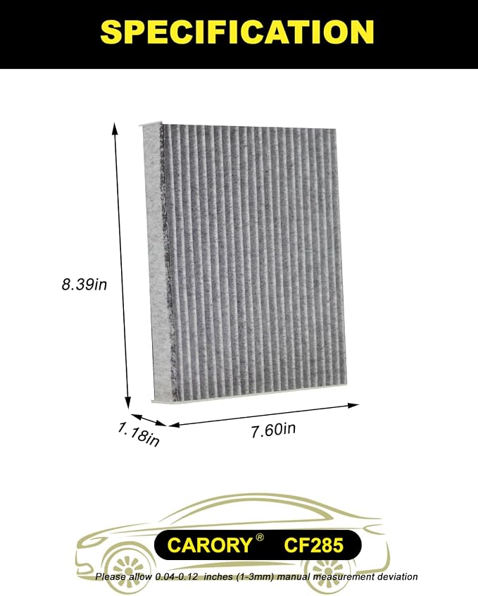 CARORY Cabin Air Filter w/Activated Carbon - Image 2