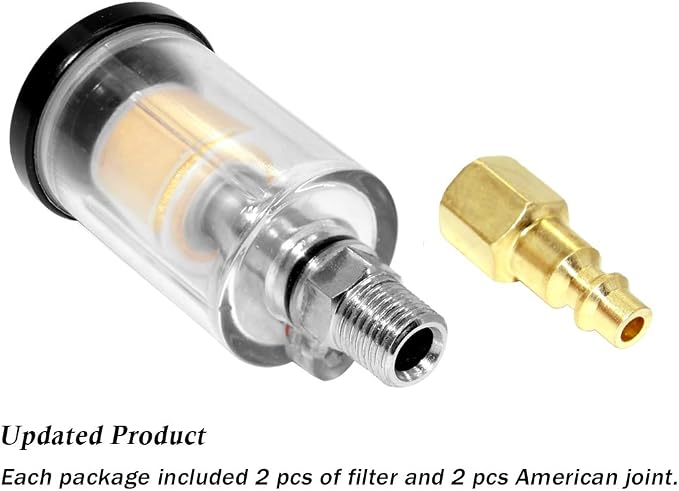 beduan Water Oil Separator Filter, 1/4" NPT Male and Female Thread Spray Gun - Image 6